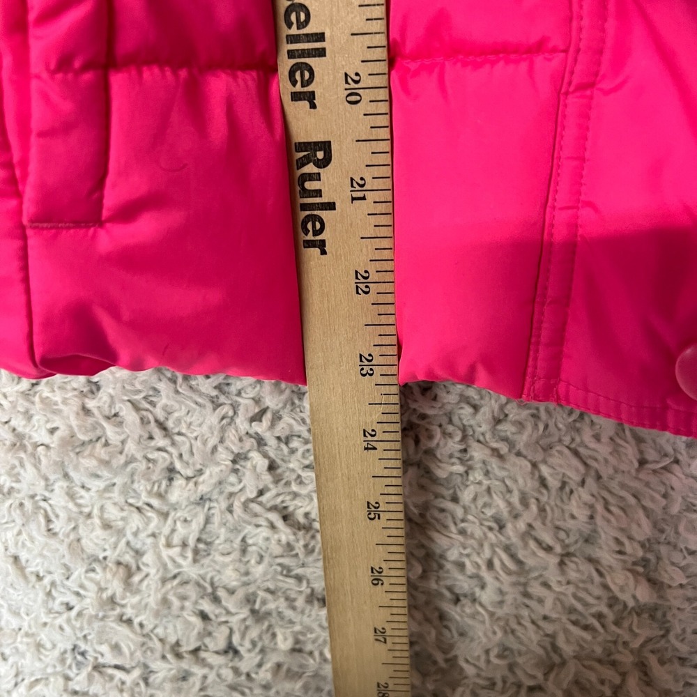 Old Navy Puffer Vest Womens XS Hot Pink Zip Pockets Love Valentines Day Preppy - Picture 5 of 8
